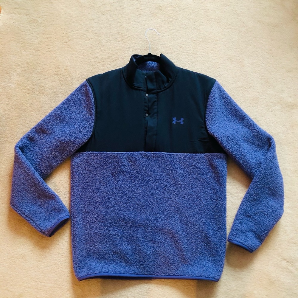 Fleece navy blue and purple UNDER ARMOUR pullover